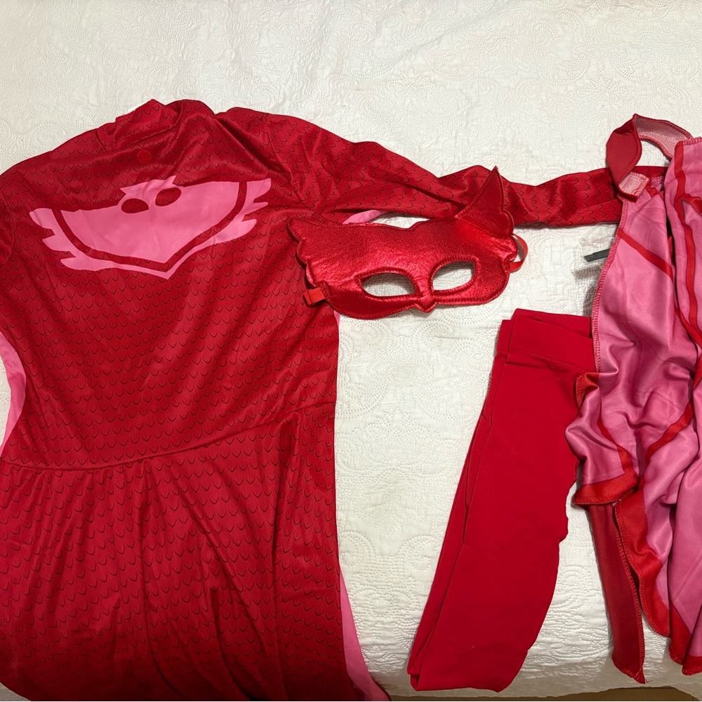 PJ Masks Owlette Red Superhero Costume with Mask Medium